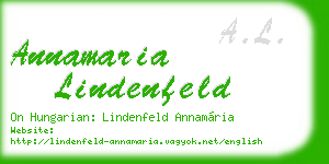 annamaria lindenfeld business card